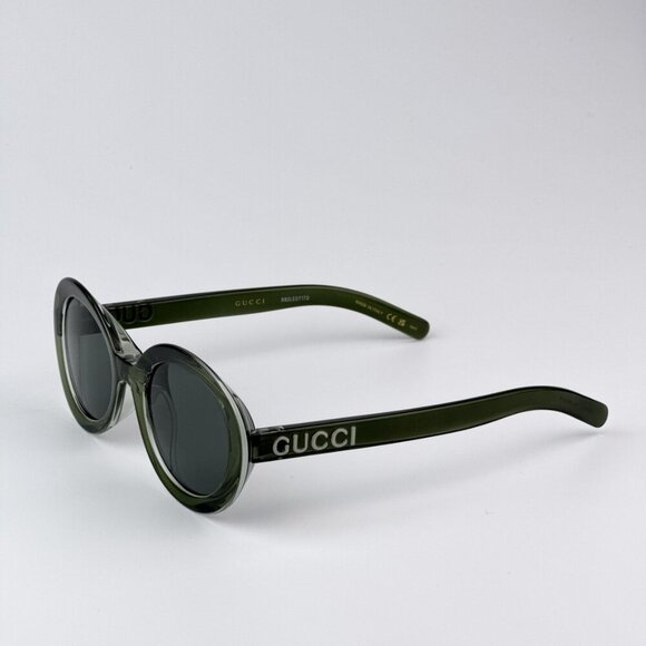 Gucci GG1722SA 005 BRAND NEW Sunglasses Transparent Dark Green Smoke Grey Unisex - Picture 5 of 10